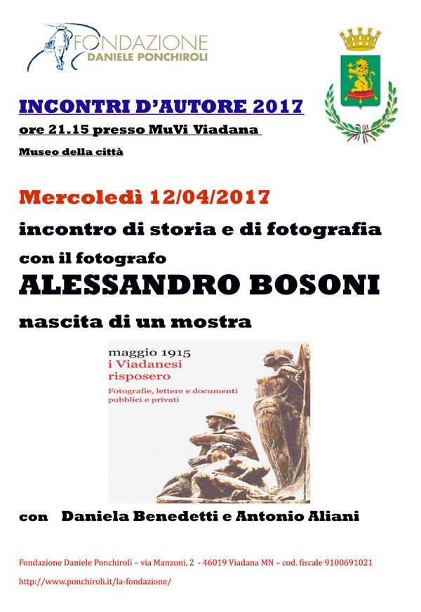 INCONTRI D’AUTORE 2017 - Mercoledì 12/04/2017